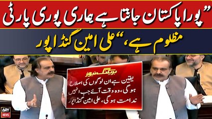 "Poora Pakistan Janta Hai Humari Poori Party Mazloom Hai," Ali Amin Gandapur