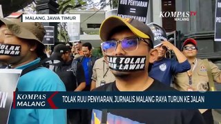 Tolak RUU Penyiaran, Jurnalis Malang Raya Turun ke Jalan