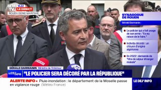 Synagogue visée à Rouen: Gérald Darmanin affirme que le policier 