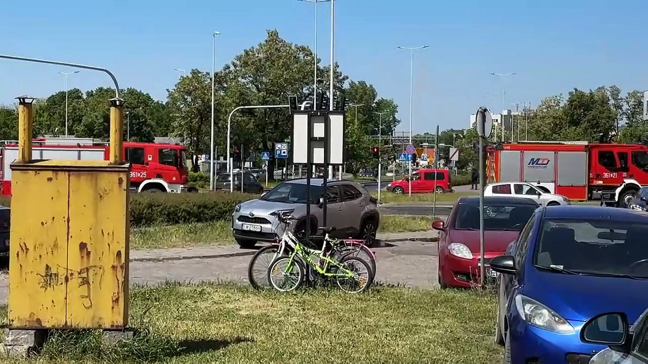 Pożar na balkonie w budynku przy ulicy Żabiej we Włocławku