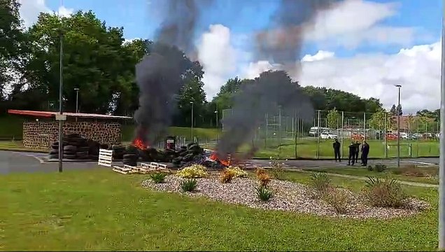 Blocage de la Maison d'arrêt Coulaines Les croisettes près du Mans
