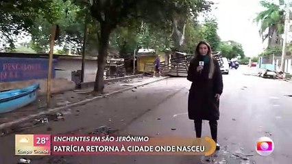Emocionada, Patrícia Poeta retorna à cidade onde nasceu no RS: "É muito difícil"
