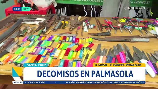 ​Hallan cuchillos, droga en requisa en Palmasola