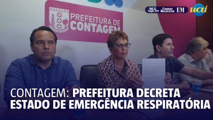 Contagem entra em estado de emergência por saúde respiratória
