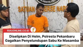 Diselipkan Di Helm, Polresta Pekanbaru Gagalkan Penyelundupan Sabu Ke Masamba