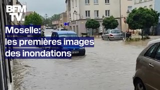 Moselle: les premières images des inondations