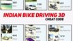 Indian Bike Driving 3D All Cars Cheat Codes | Indian GTA Game