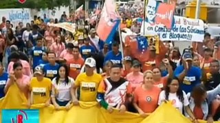 Apureños marchan en rechazo a las sanciones imperialistas de los Estados Unidos contra Venezuela