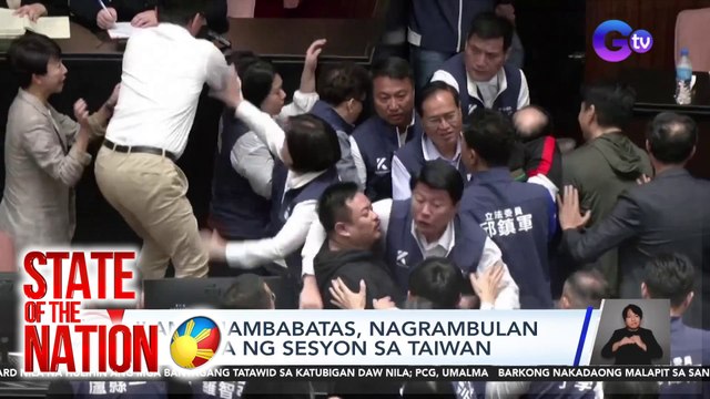 Ilang mambabatas, nagrambulan sa gitna ng sesyon sa Taiwan | SONA