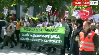 İstanbul'da üniversite öğrencileri Filistin için yürüdü
