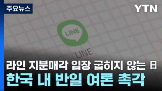 라인 지분매각 입장 굽히지 않는 日...한국 내 반일 여론 촉각 / YTN