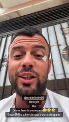 Marco Costa sobre ferida no rosto