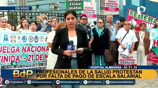 Hospital Almenara: Profesionales de la Salud protestan por falta de pago de escala salarial