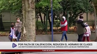 POR FALTA DE CALEFACCIÓN, REDUCEN EL HORARIO DE CLASES