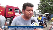 Ambulantes fazem novo protesto no TI Camaragibe