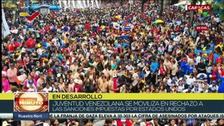 Jóvenes venezolanos rechazan sanciones de EE.UU.