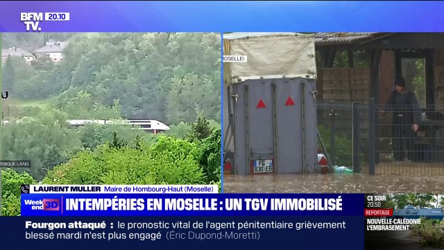 Laurent Muller (maire de Hombourg-Haut) sur les inondations en Moselle: La ville est carrément plongée dans le noir, car le poste principal électrique a lâché