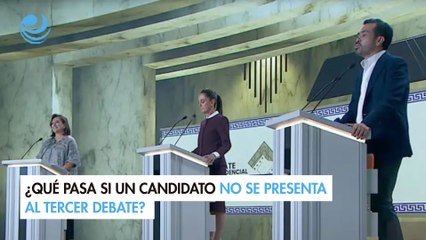 ¿Qué pasa si un candidato no se presenta al tercer debate?