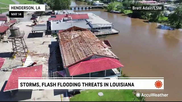 Repeated rounds of storms leave behind damage in Louisiana
