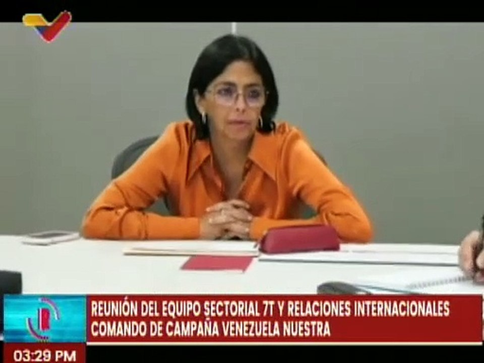 Vpdta. Delcy Rodríguez lidera reunión de trabajo con el Comando de Campaña "Venezuela Nuestra"