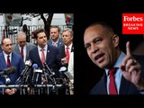 JUST IN: Hakeem Jeffries Blasts Republicans Supporting Trump At NYC Trial: 'Red Tie Brigade'