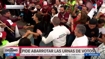 Claudia Sheinbaum pide abarrotar con votos las urnas electorales