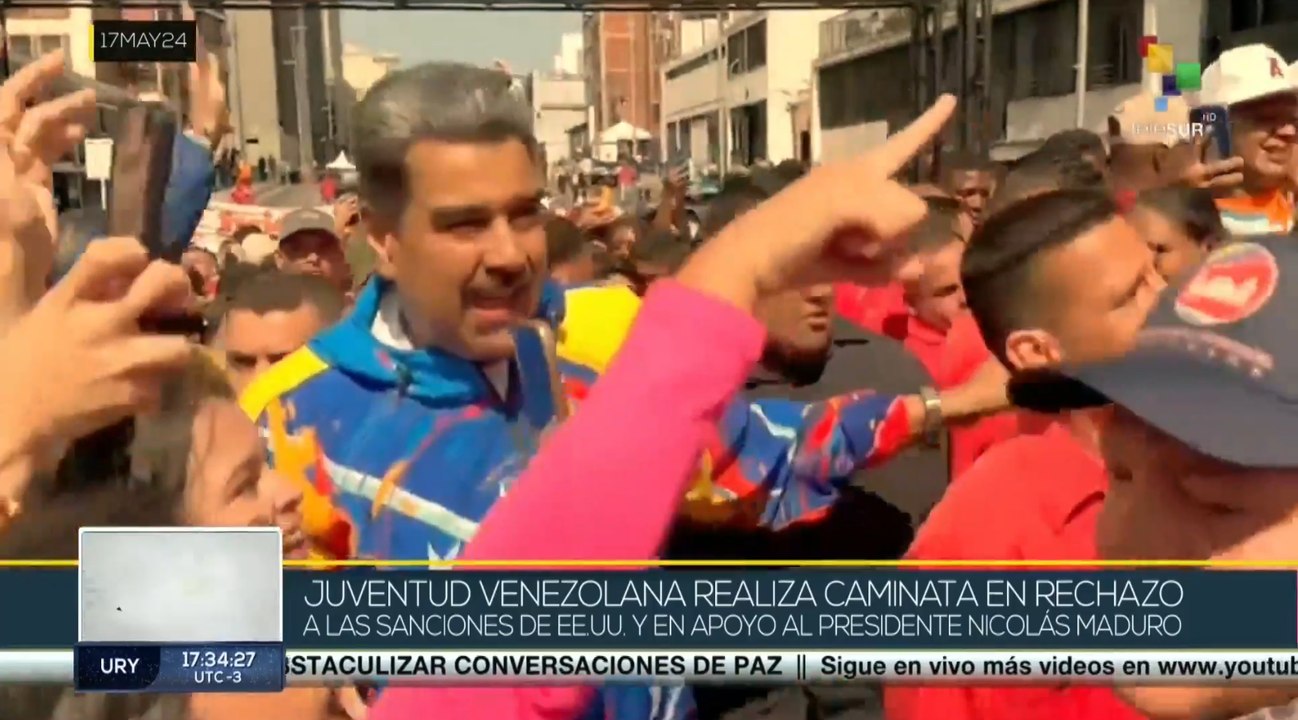 Temas del Día 17-05-24: En Venezuela, concentración juvenil rechaza sanciones impuestas por EE. UU.