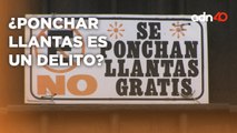 ¿Ponchar llantas es un delito? Esto podría pasarle si poncha llantas gratis