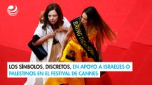 Los símbolos, discretos, en apoyo a israelíes o palestinos en el Festival de Cannes