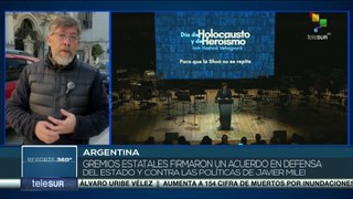 Gremios estatales argentinos firmaron acuerdo en defensa del estado y contra políticas de Milei