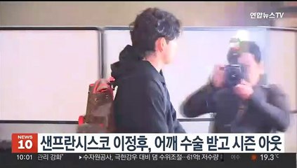 샌프란시스코 이정후, 어깨 수술 받고 시즌 아웃