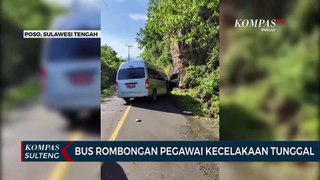 Bus Rombongan Pegawai Kecelakaan Tunggal