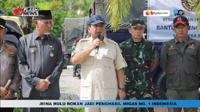Usai dari Qatar, Prabowo Bertolak Langsung ke Sumatera Barat Untuk Mengecek Korban Banjir dan antar Bantuan