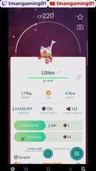 Pokémon GO-Evolving Shiny Litten