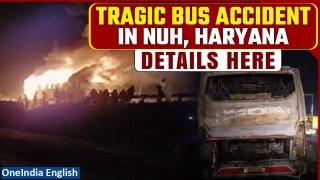 Haryana Bus Fire: Fire Breaks Out in Haryana's Nuh District Eight Burnt Alive, Over 20 Injured
