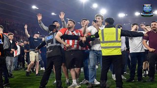 Southampton and West Brom Fans Appeared to Throw Missiles at Each Other as the Saints Celebration