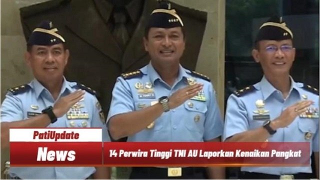 KSAU Terima Laporan Kenaikan Pangkat 14 Perwira Tinggi TNI AU