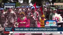 Kedatangan Kontingen Garuda Yonif 713 Satyatama Disambut Haru Keluarga