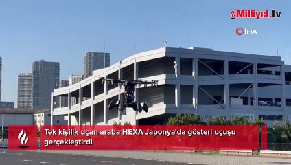 Tek kişilik uçan araba HEXA'dan Japonya'da gösteri uçuşu