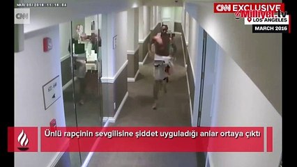 Ünlü rapçinin sevgilisine şiddet uyguladığı anlar ortaya çıktı! Otel koridorunda dakikalarca dövdü