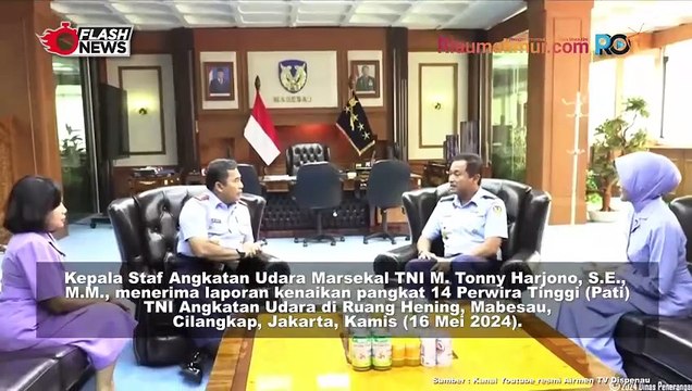 Kasau Terima Laporan Kenaikan Pangkat 14 Perwira Tinggi TNI AU