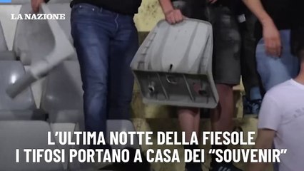 L?ultima notte della Fiesole, i tifosi portano a casa dei ?souvenir?