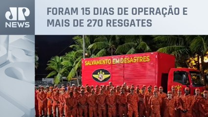 Bombeiros e agentes da Defesa Civil retornam ao RJ após ajuda no RS