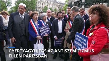 Gyertyagyújtással tiltakoztak az antiszemitizmus ellen Párizsban