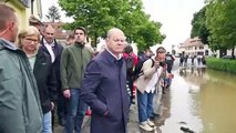 Scholz besucht Hochwassergebiet im Saarland