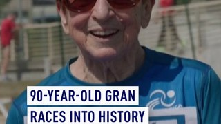 90-year-old Gran races into history