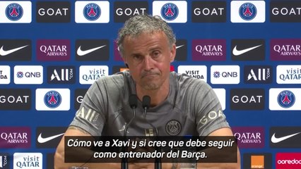 Luis Enrique, sobre Xavi y el Barça: "No sabe, no contesta"
