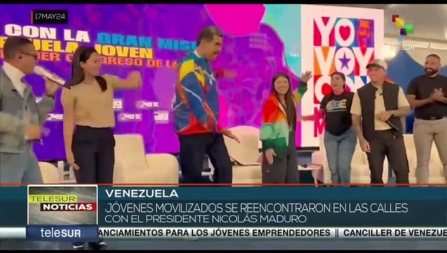 Jóvenes venezolanos exigen el fin de las sanciones ilegales de EE.UU.