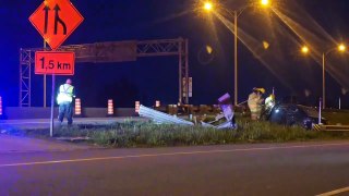 Il abandonne sa voiture après une collision matérielle à Candiac