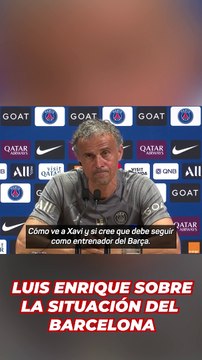 Luis Enrique al ser preguntado por la situación en el Barcelona